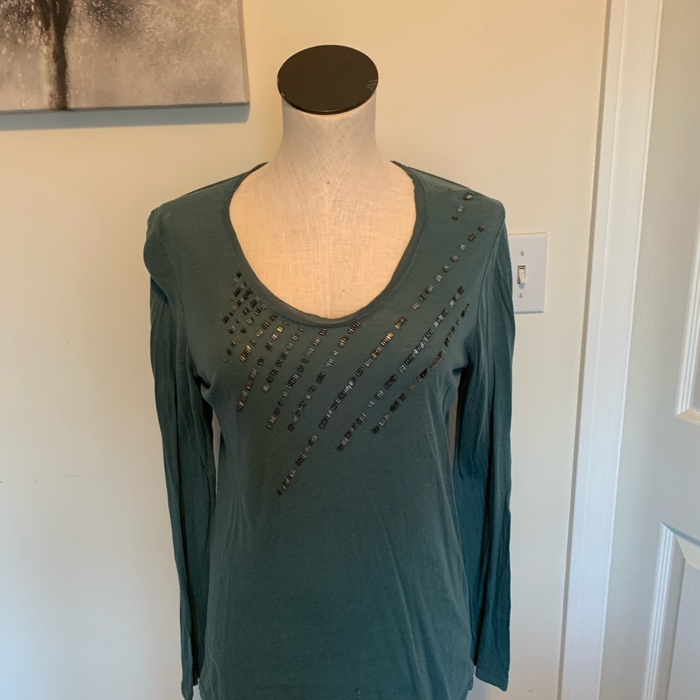 Calvin Klein long sleeve beaded shirt